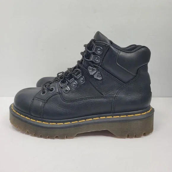 Dr. Martens 8699 Men's Black Leather Lace Up Boots US Size 5 / Wo's US Size 6 - Picture 2 of 10